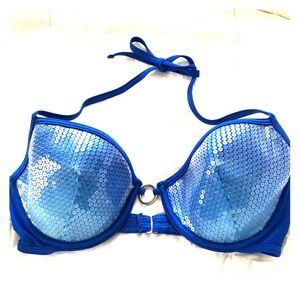 Blue bikini top 36C